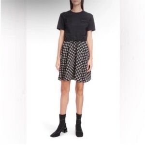 KENZO Mixed Media Fit & Flare Dress